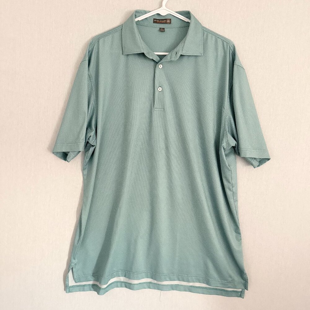 Peter Millar Summer Comfort Polo - beautiful Mint Green with subtle pattern